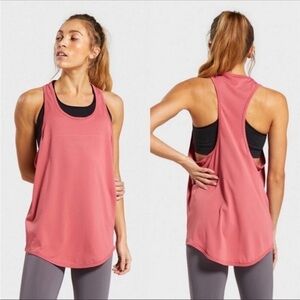 Gymshark Breeze Lightweight Seamless Vest Racerback Tank in Rose Slate